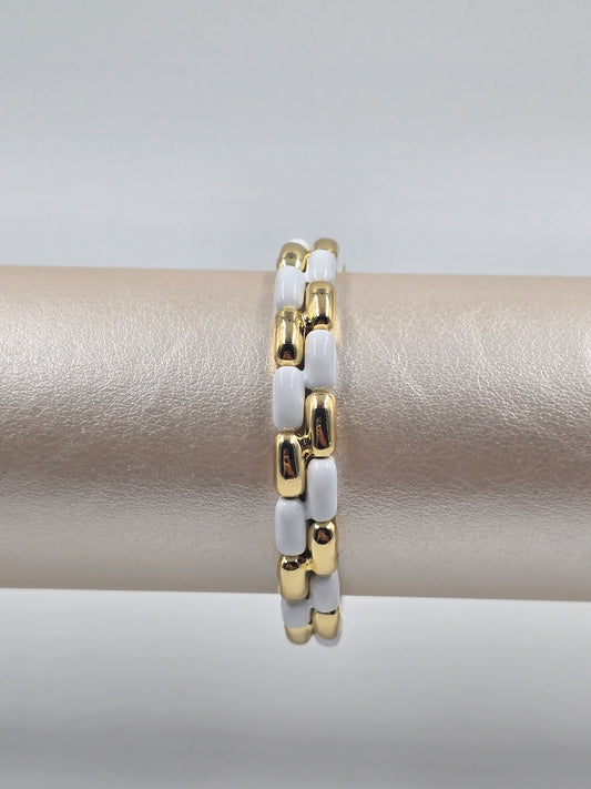 White and Gold Bracelet
