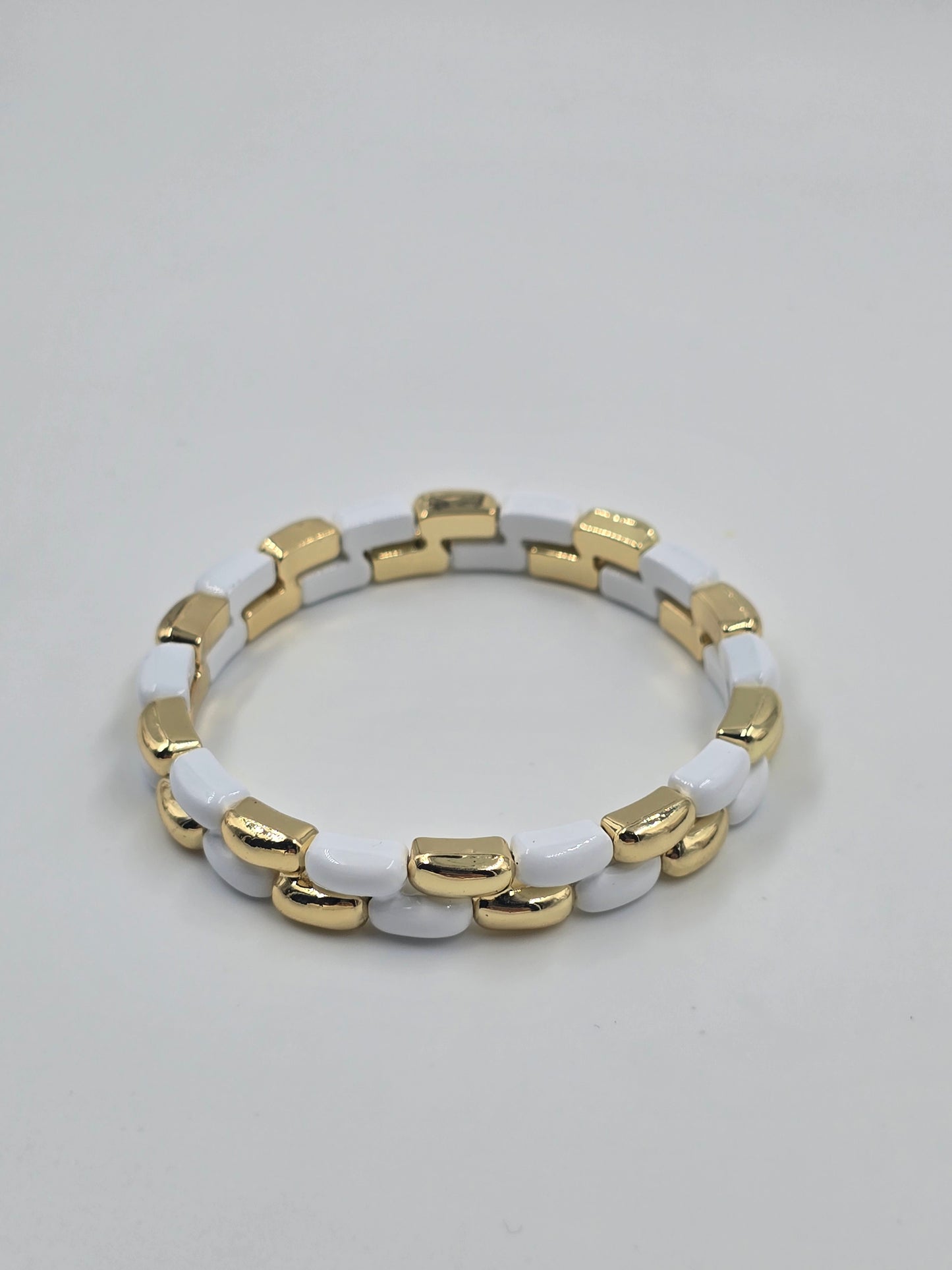 White and Gold Bracelet
