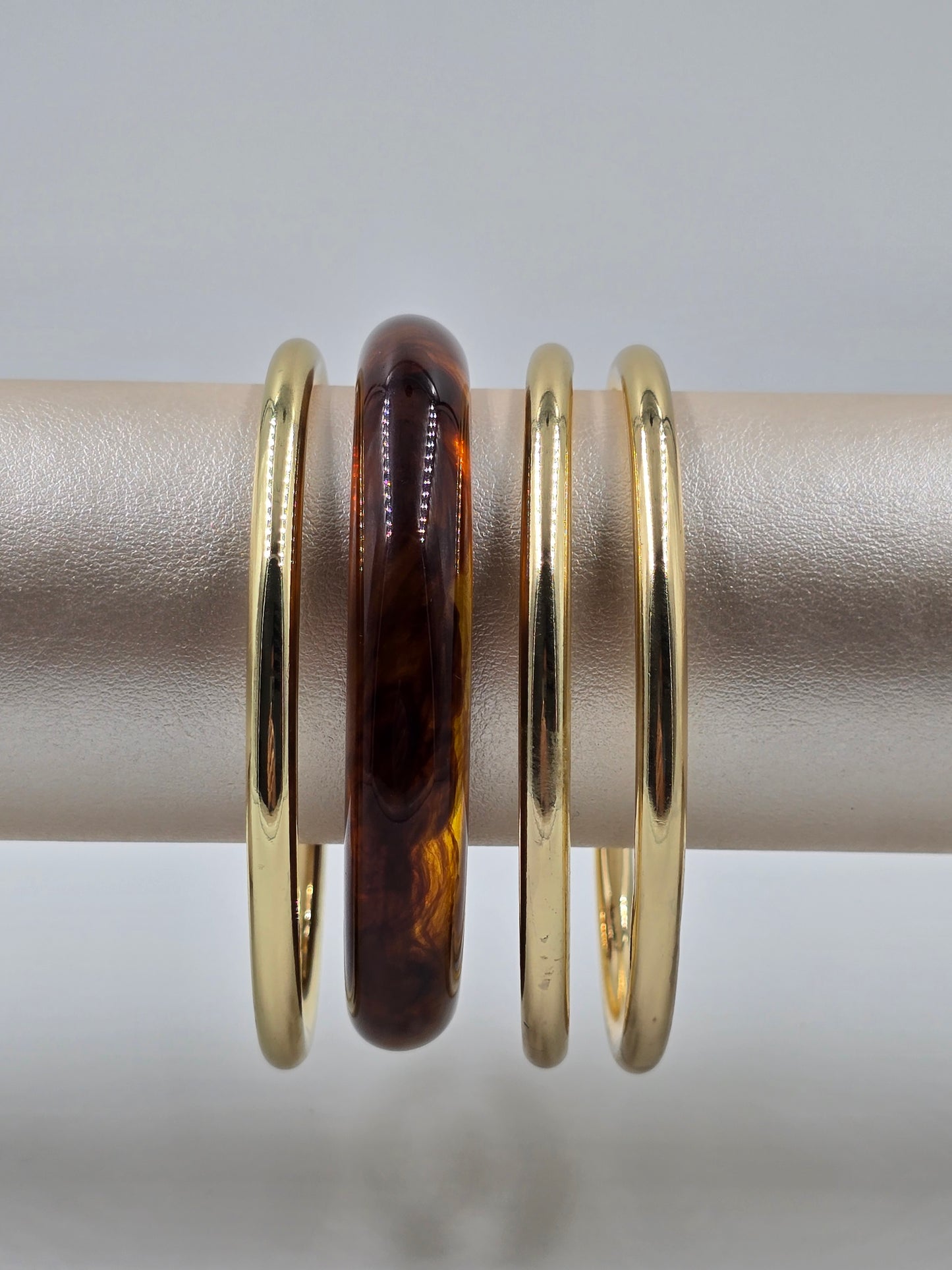 Amber and Gold Bangles