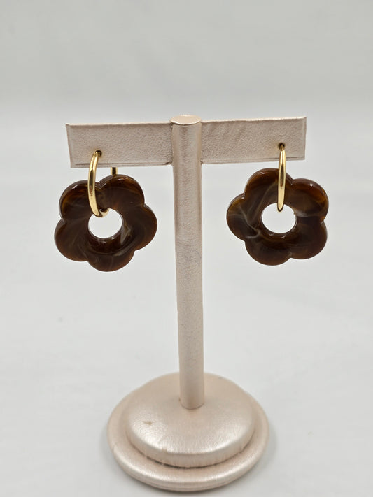 Colored Flower Earrings