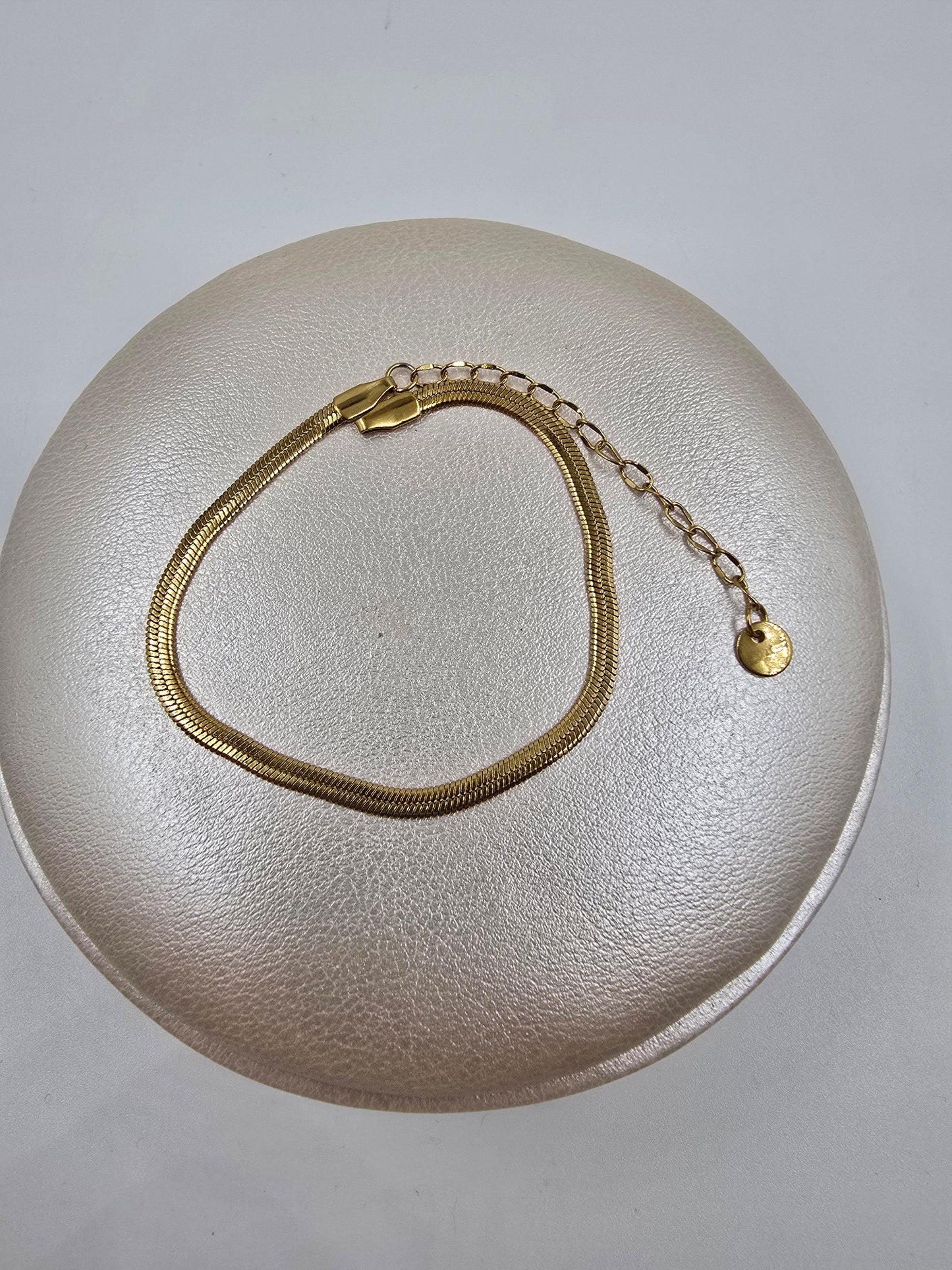N - Stainless Steel Flat Link Bracelet