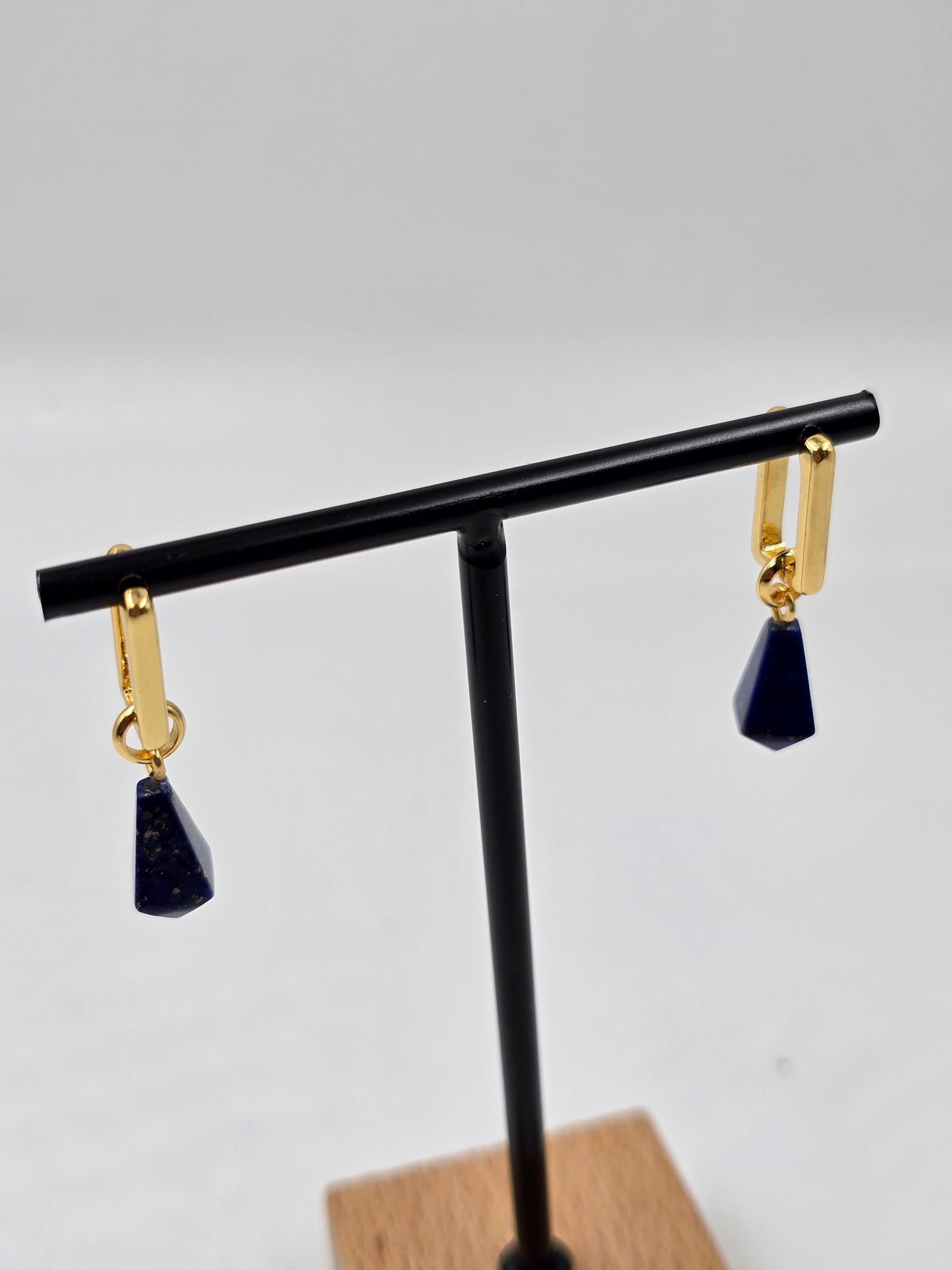 N - Blue Natural Stone Earrings
