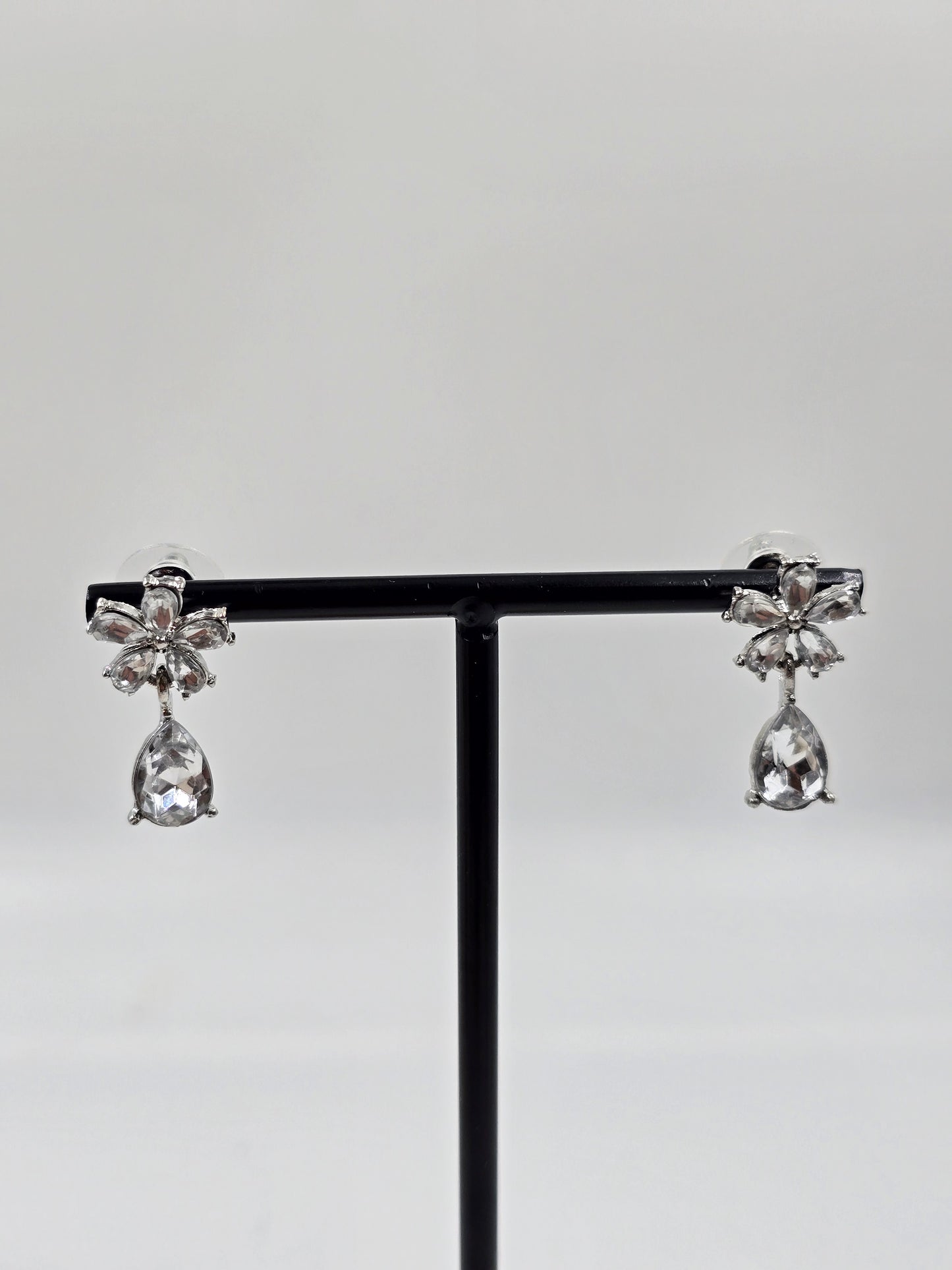 N - Silver Earrings with Gemstones