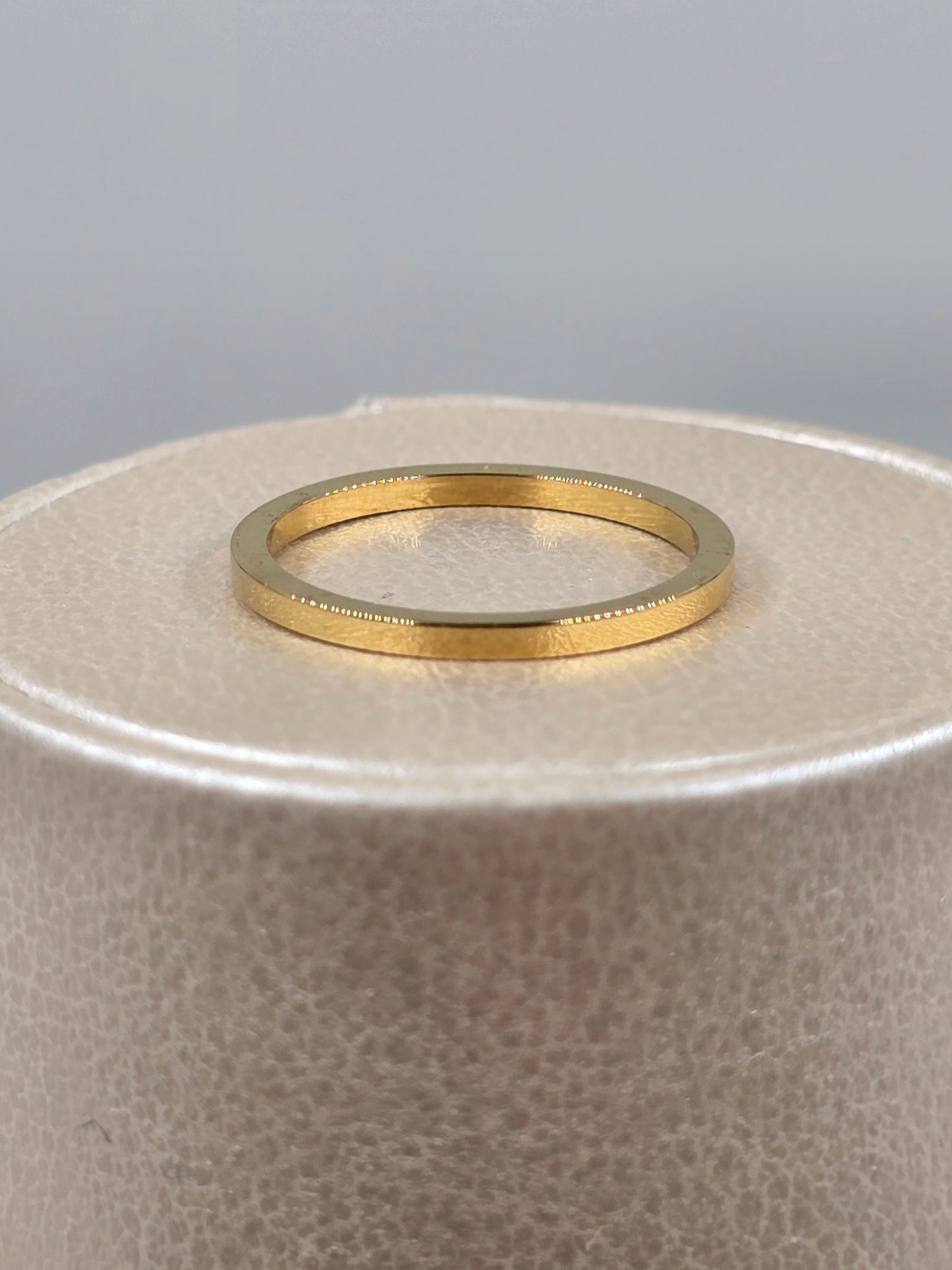 A - Golden Basic Straight Ring Stainless Steel