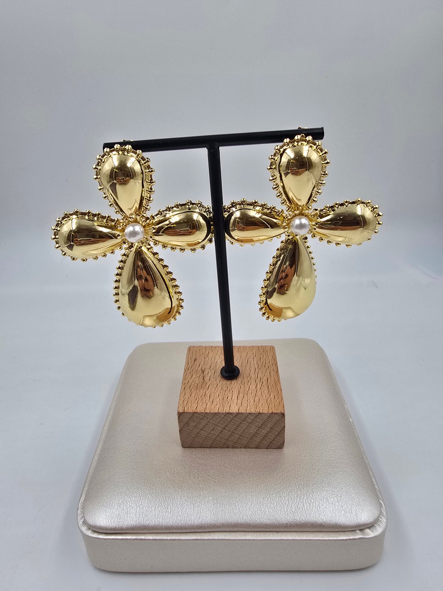 C - Golden Cross Earrings