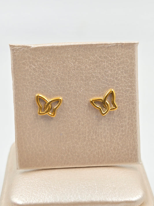 N - Small Gold Piercing Studs