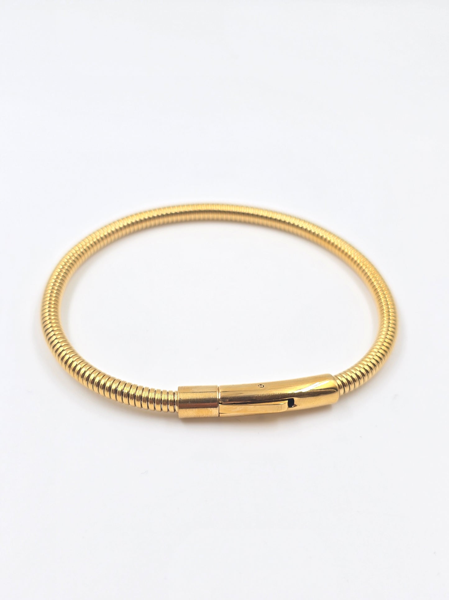 A - Golden Plain Bracelet