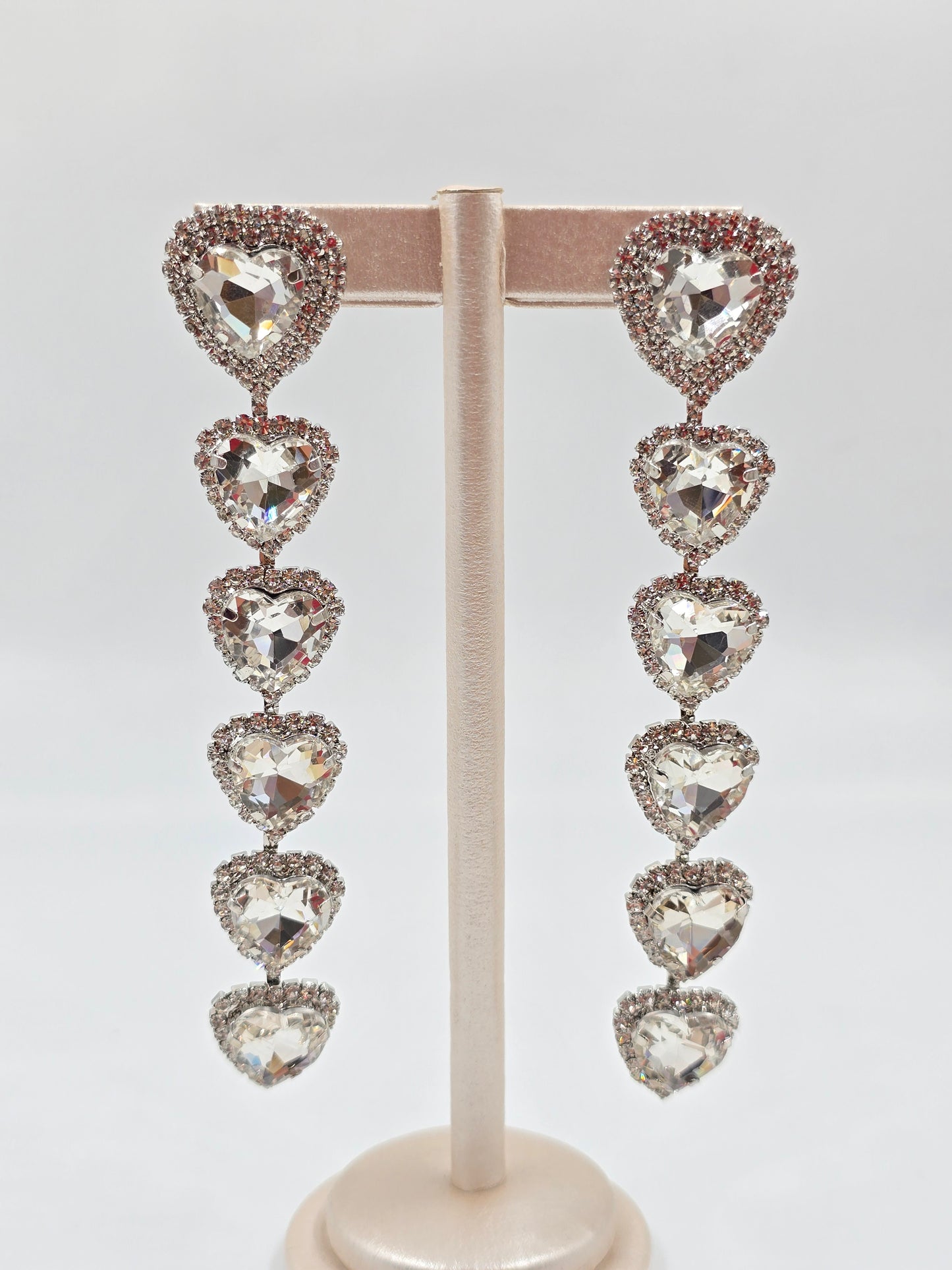 N - Silver Heart Shape Earring