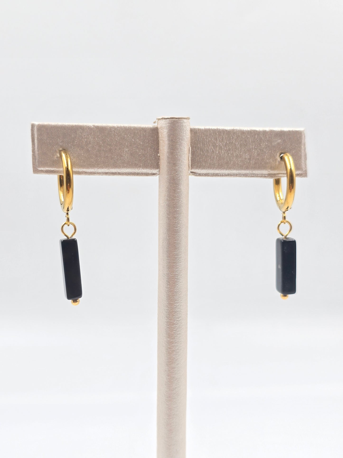 A - Stainless Steel Natural Stone Earrings