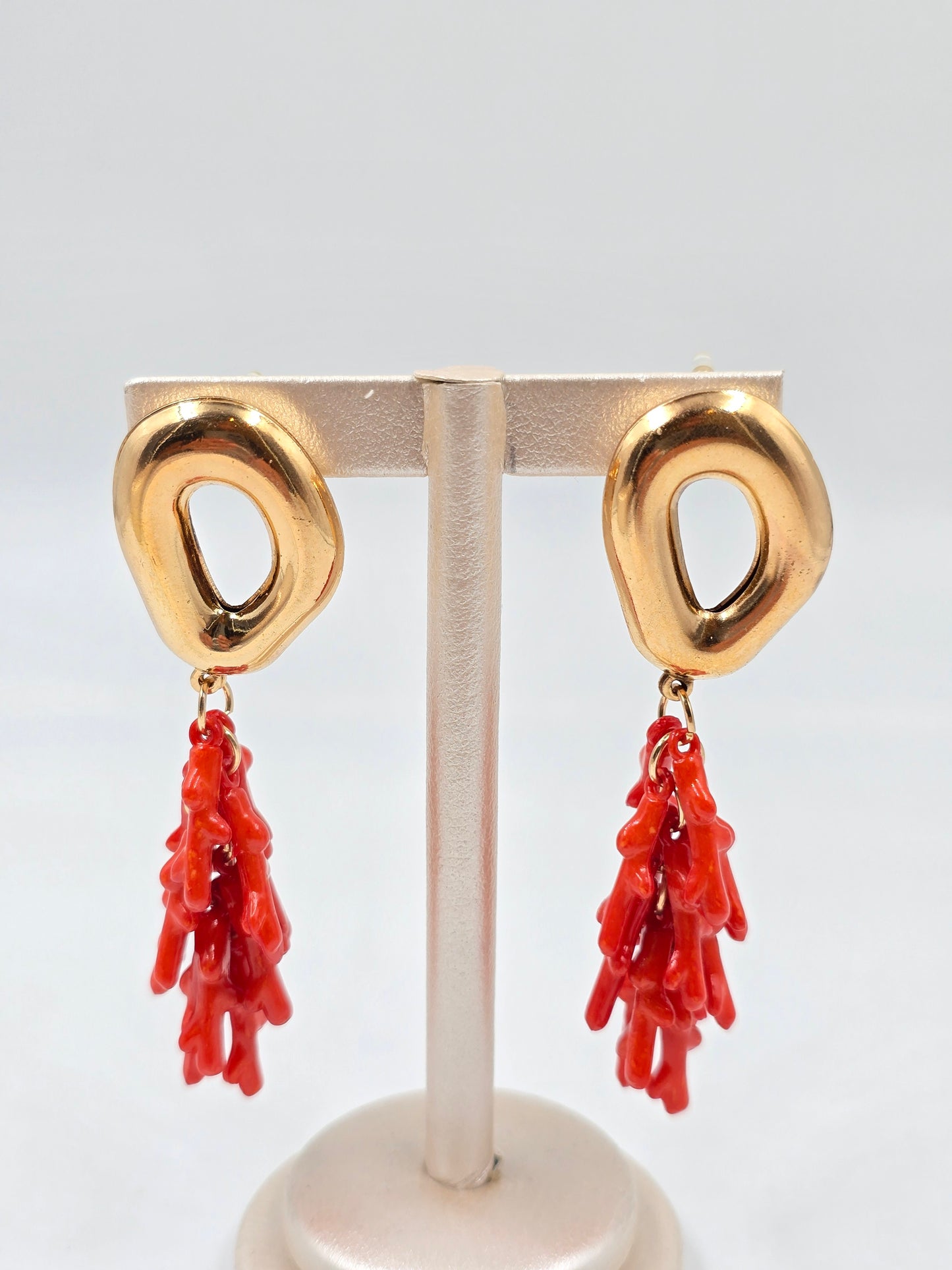 Coral-like Fringe Earrings
