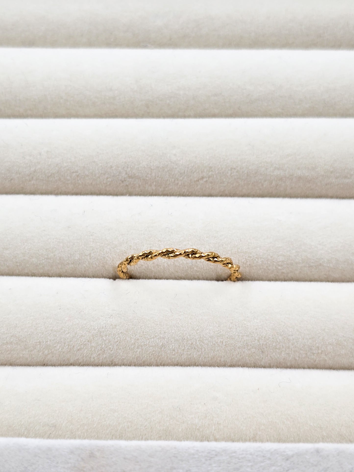 Stainless Steel Twisted Mix Ring