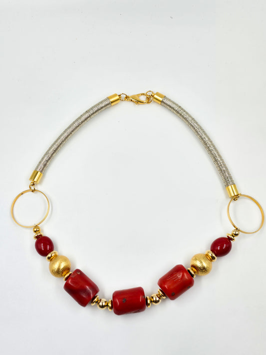 Natural Coral Stones Necklace