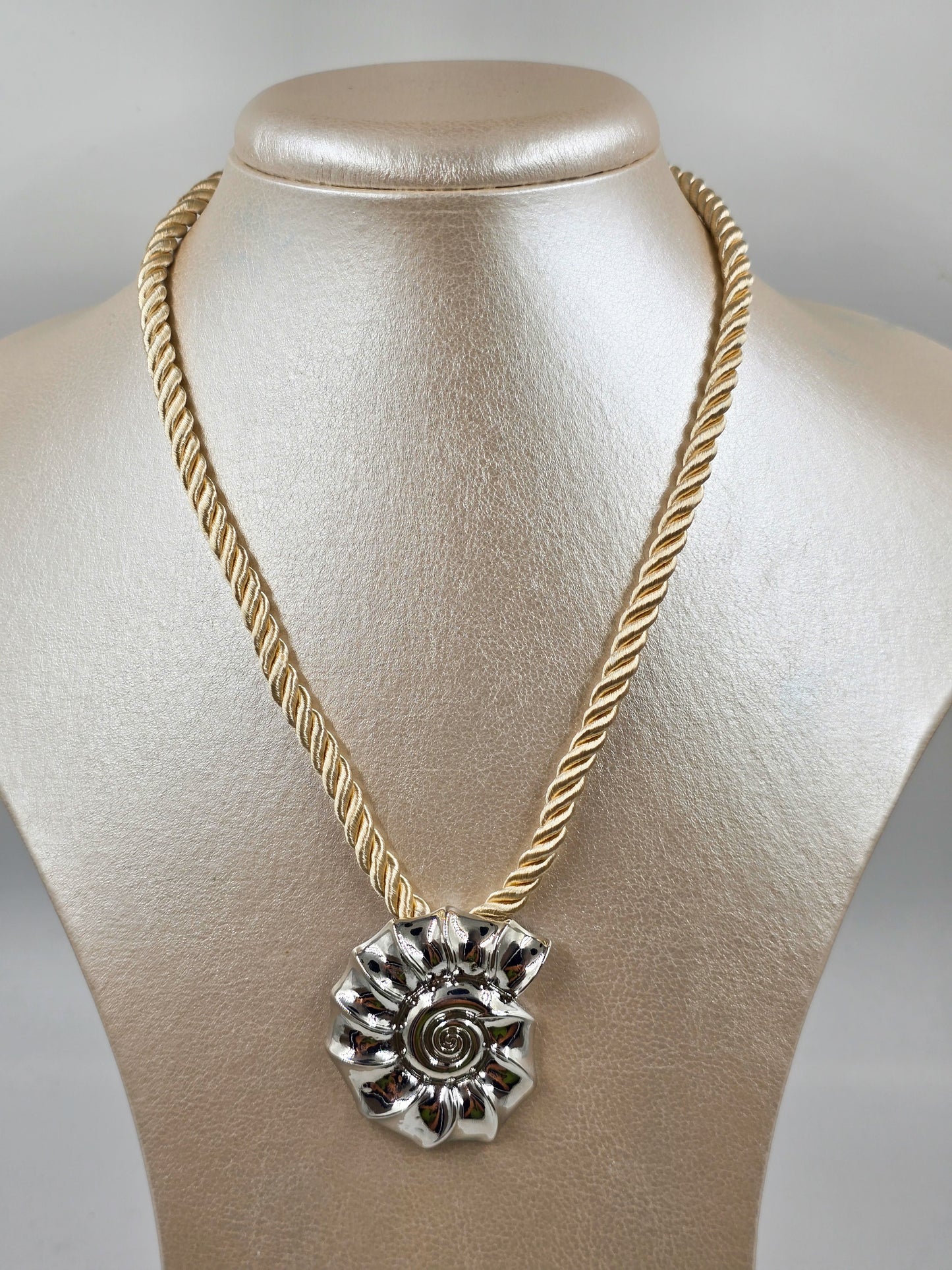 Rope Necklace with Shell Pendant