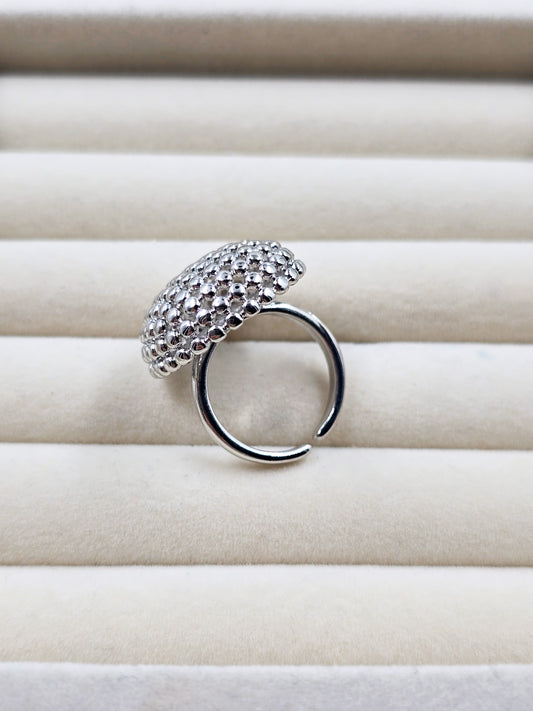 Silver Textured Ring