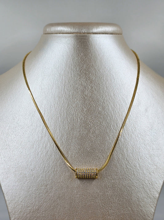 Barrel Pendant Neckless and Earring Set