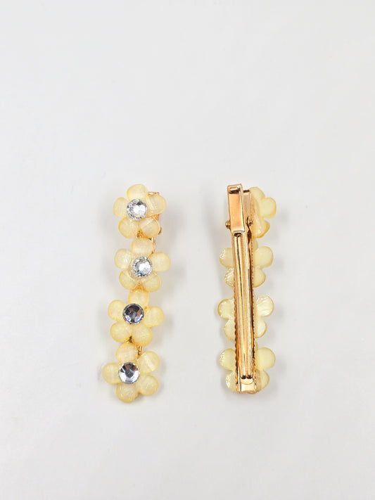 Pair Floral Hair Clip
