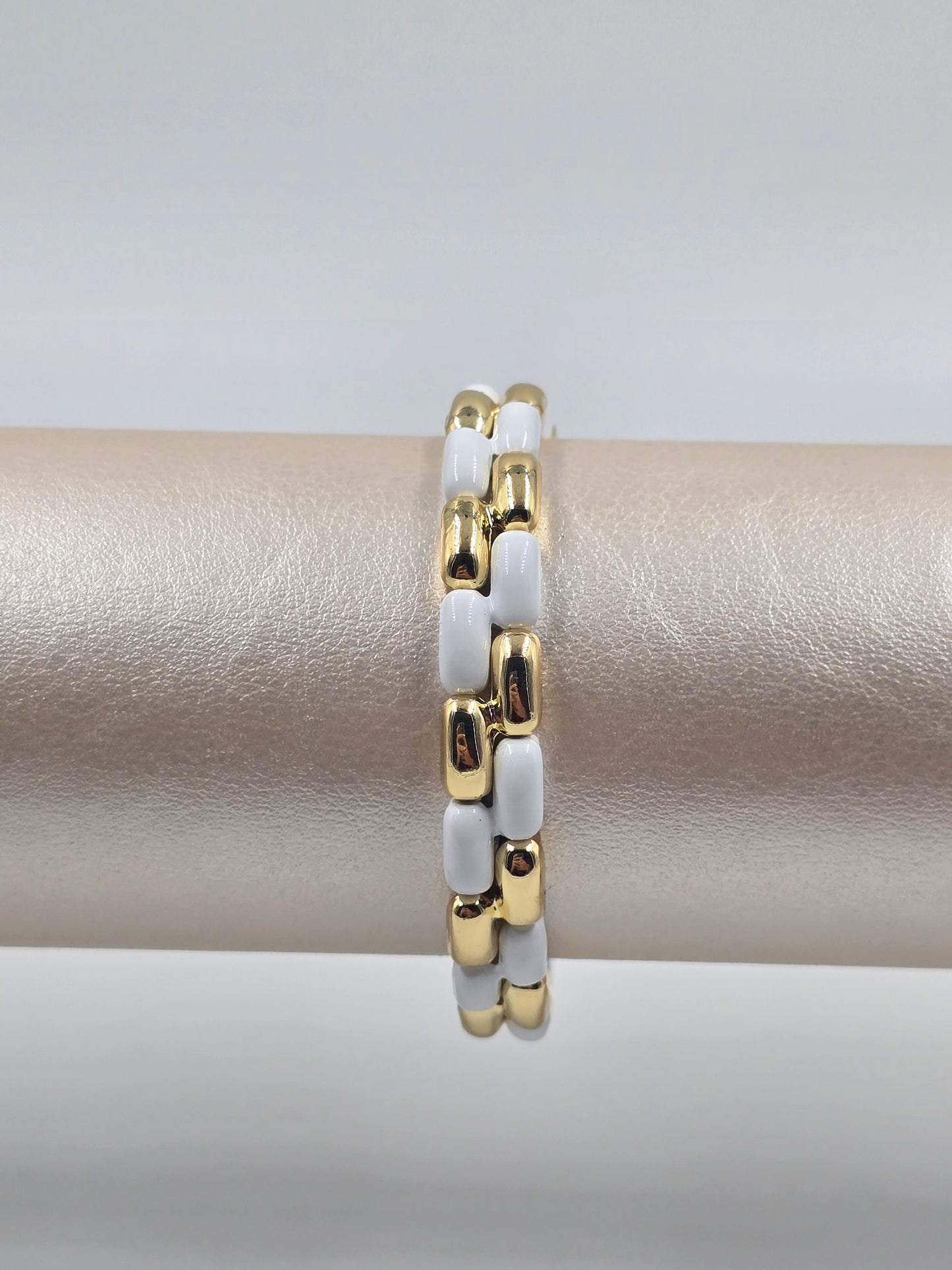 White and Gold Bracelet