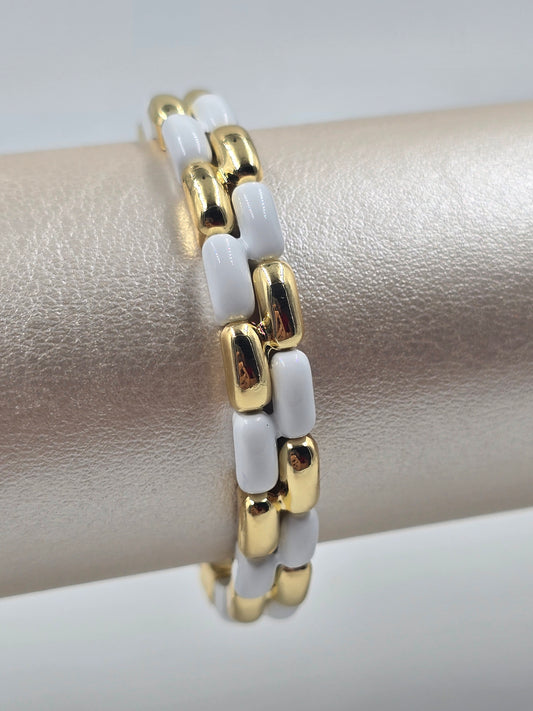 White and Gold Bracelet