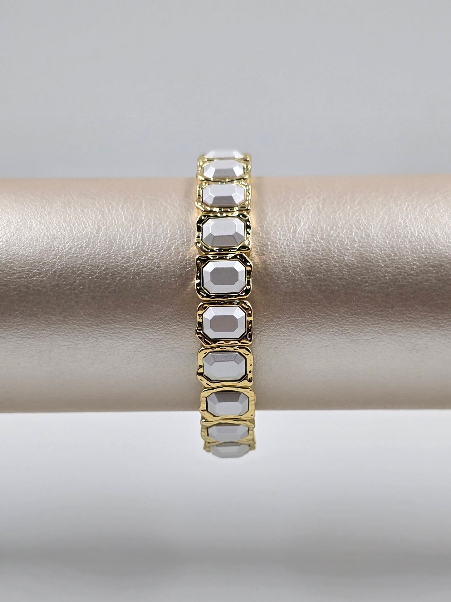 White and Gold Ivory Luxe Bracelet