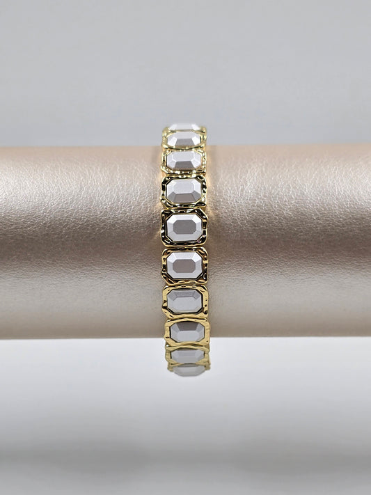 White and Gold Ivory Luxe Bracelet
