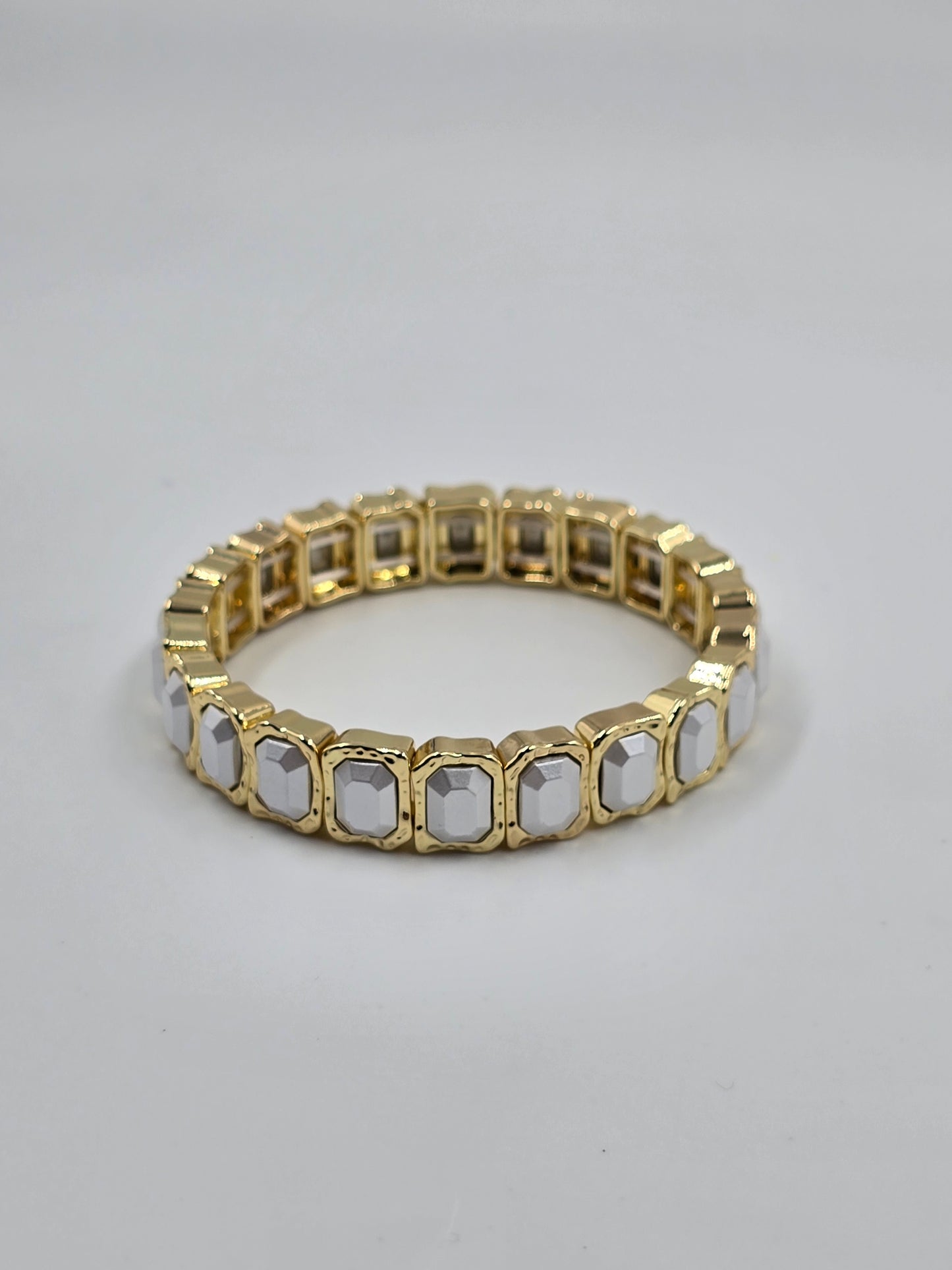 White and Gold Ivory Luxe Bracelet