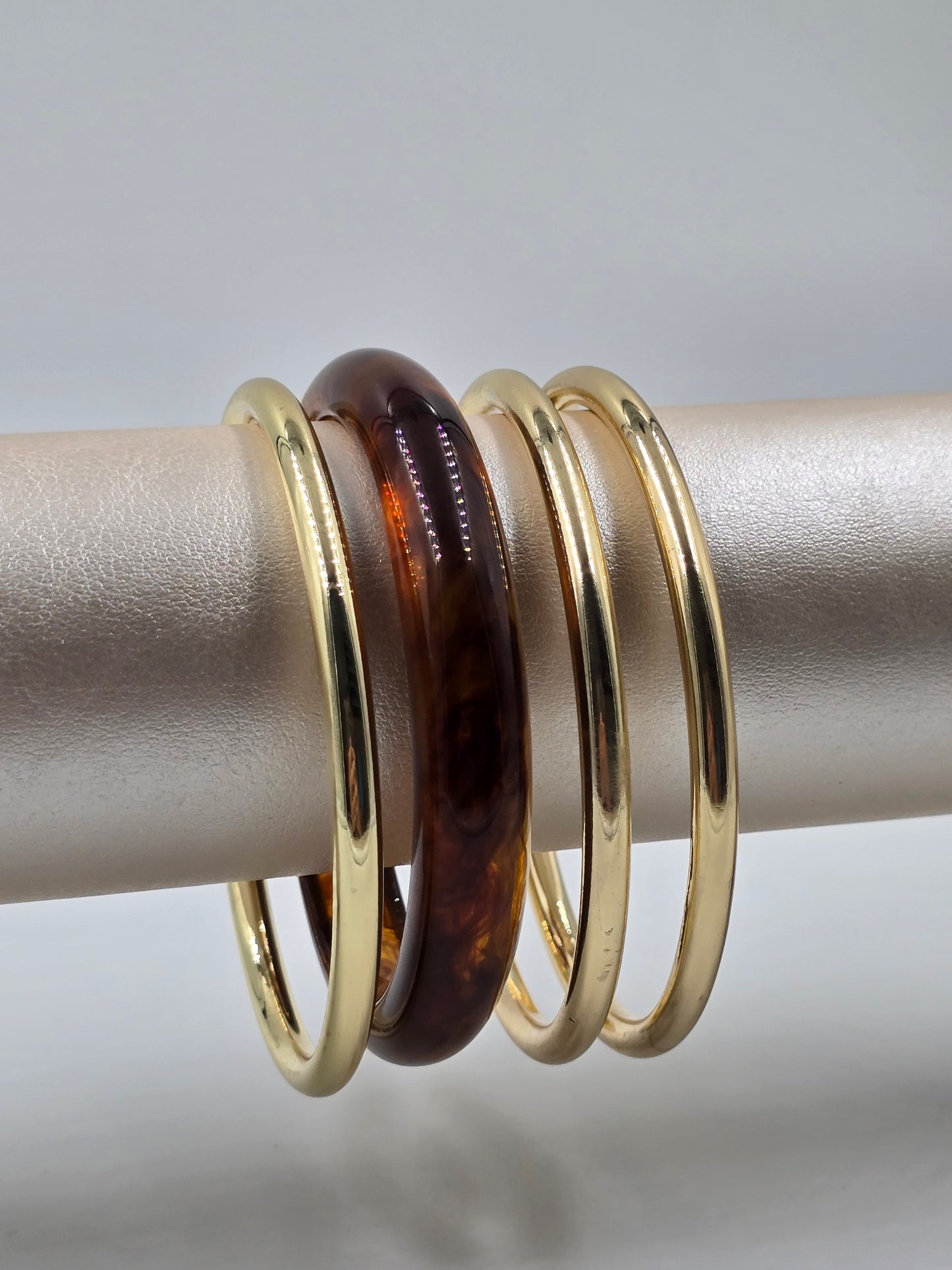 Amber and Gold Bangles