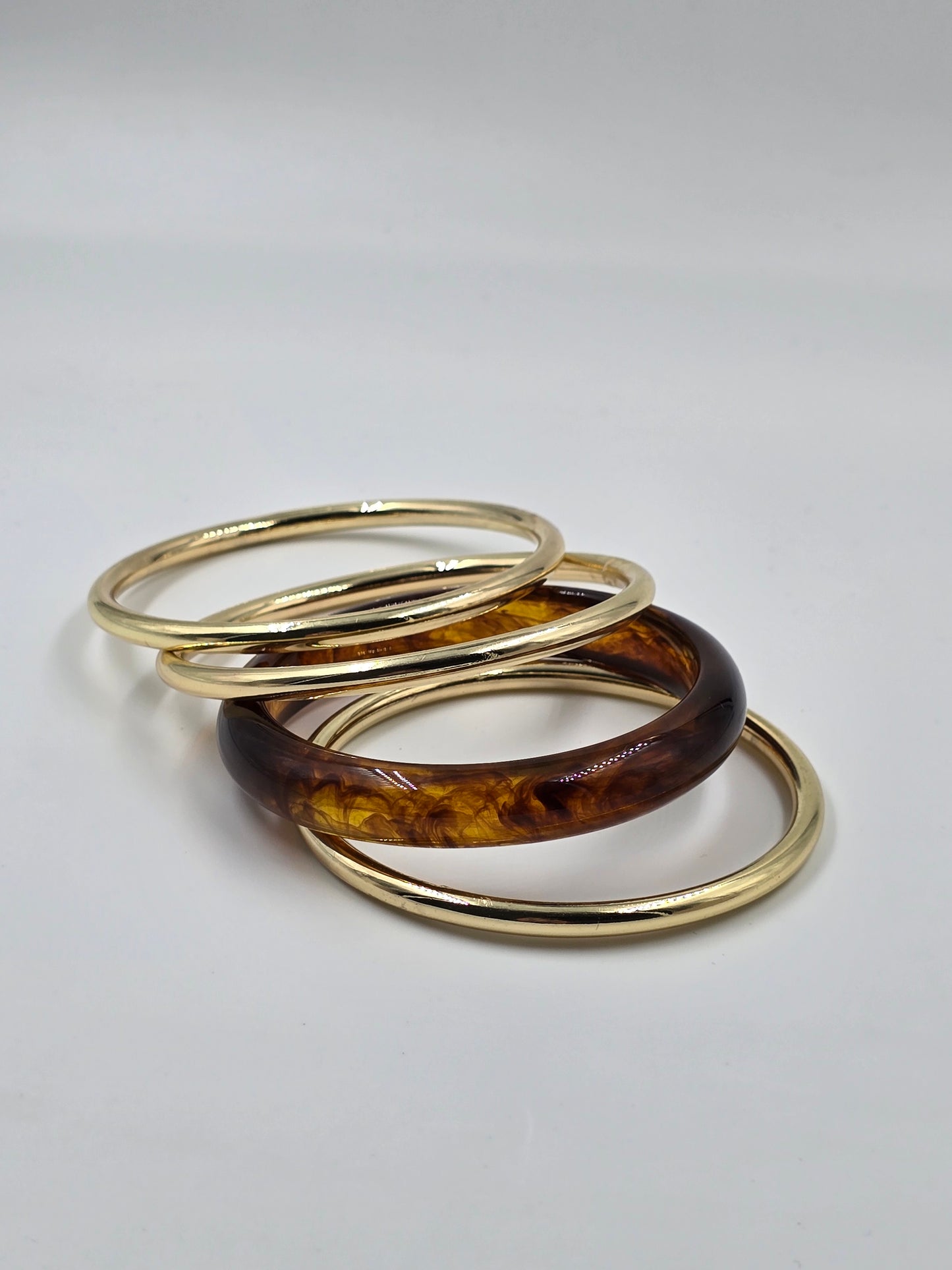 Amber and Gold Bangles