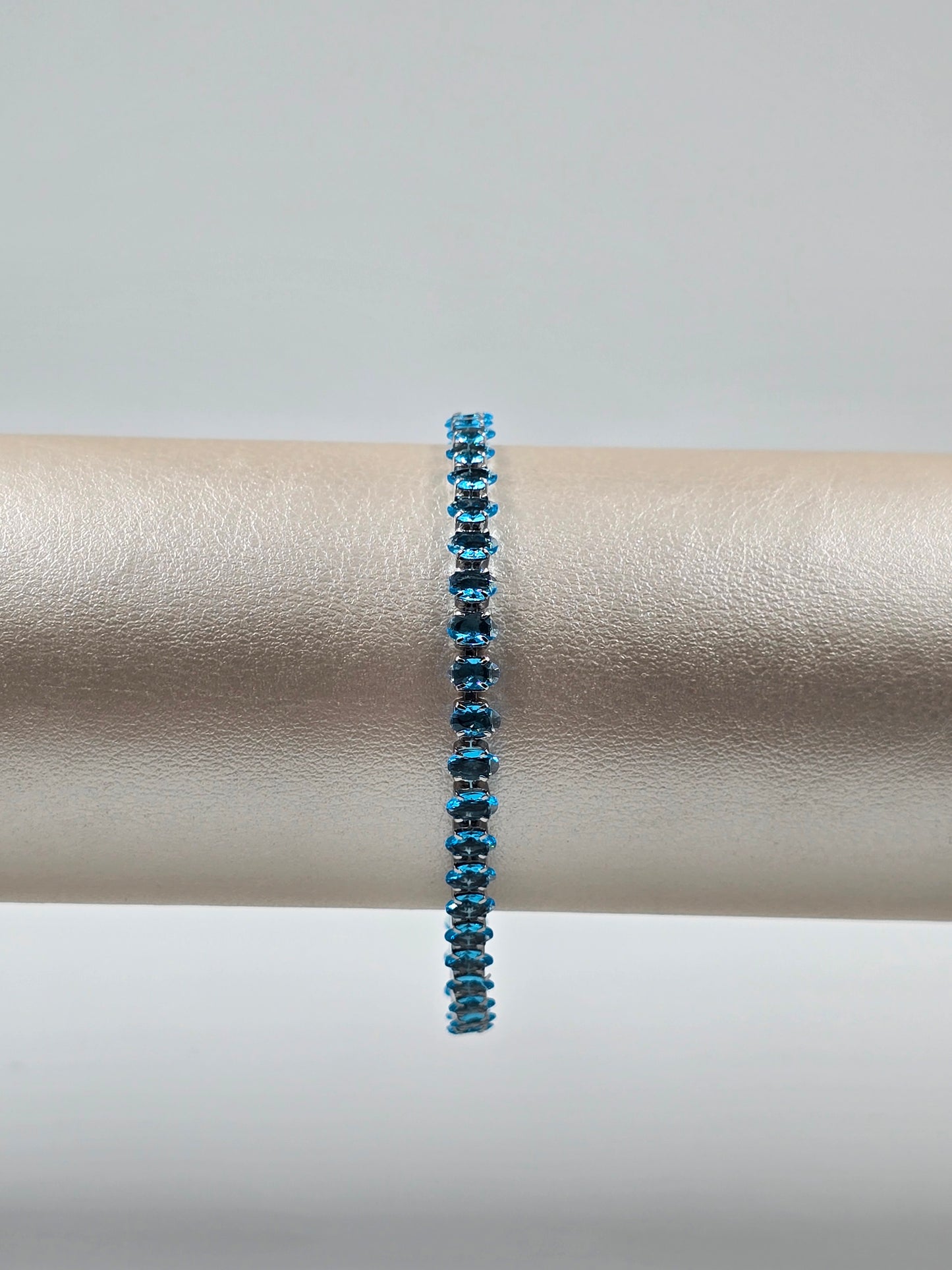 Stainless Steel Oval Tennis Bracelet