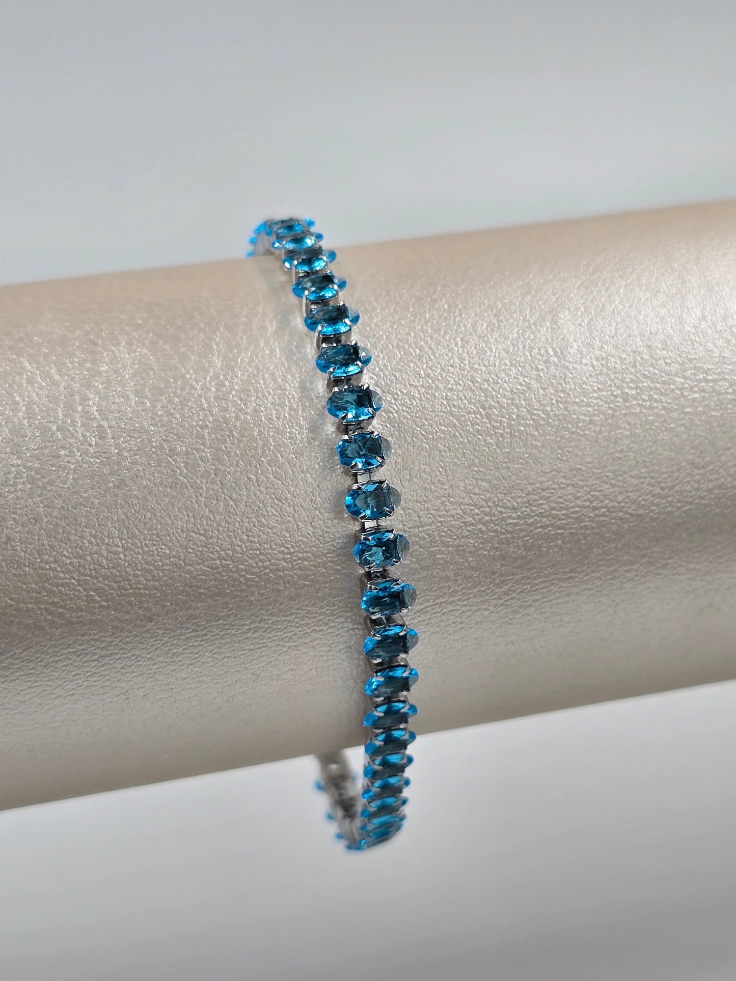 Stainless Steel Oval Tennis Bracelet