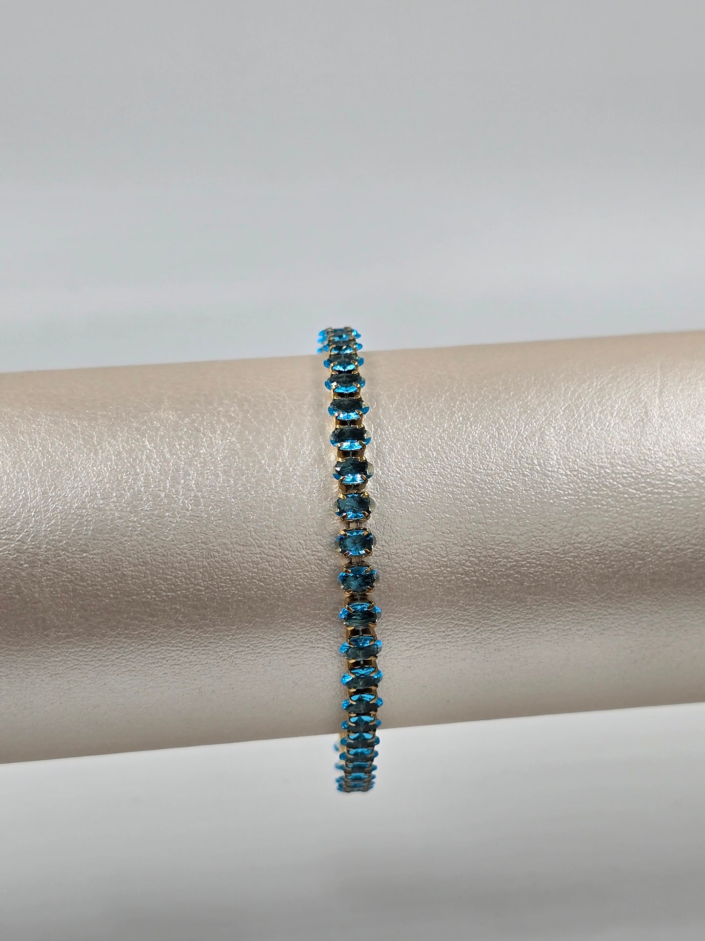 Stainless Steel Oval Tennis Bracelet