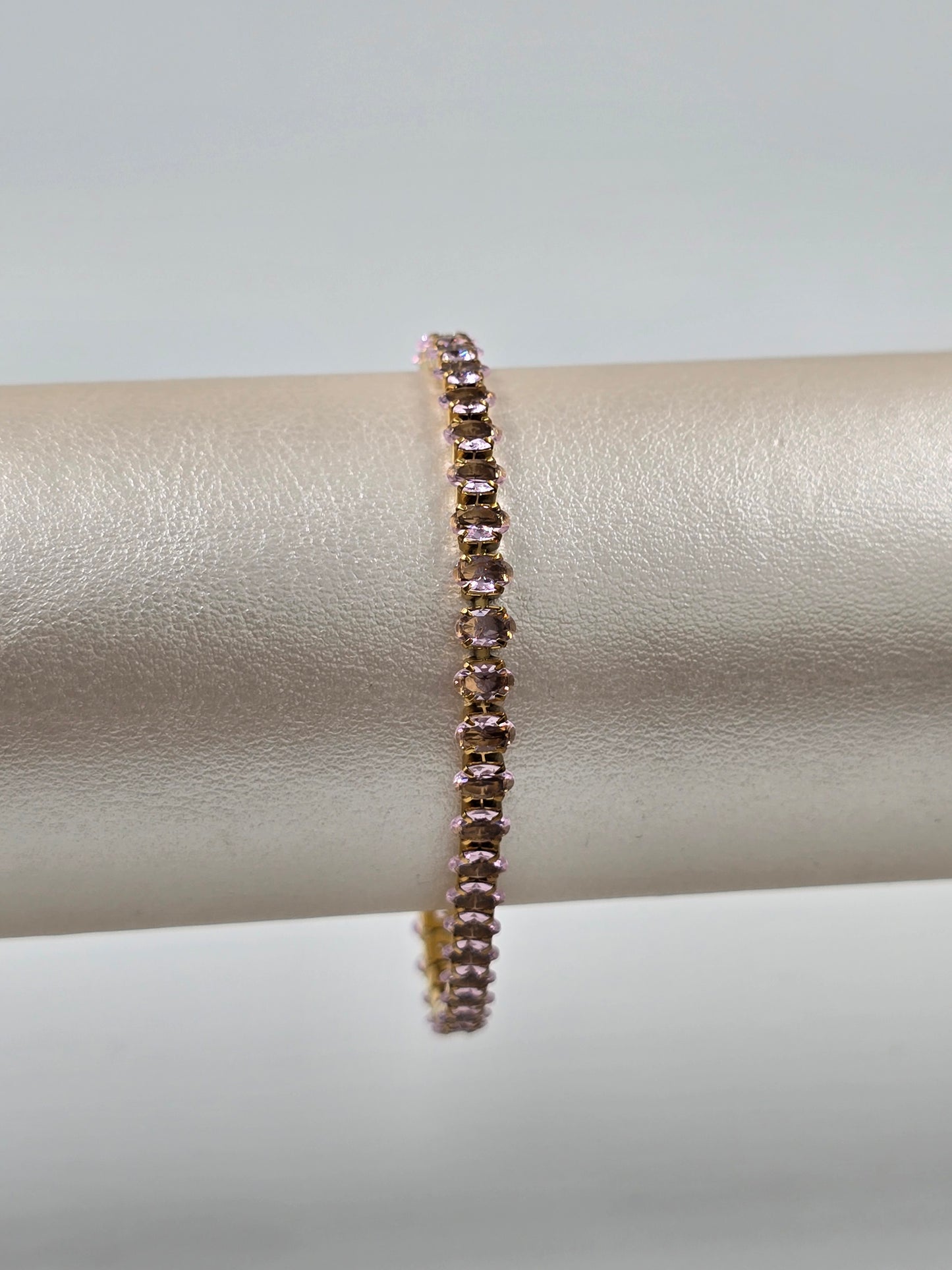 Stainless Steel Oval Tennis Bracelet