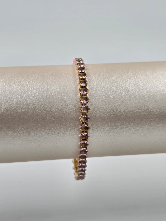 Stainless Steel Oval Tennis Bracelet