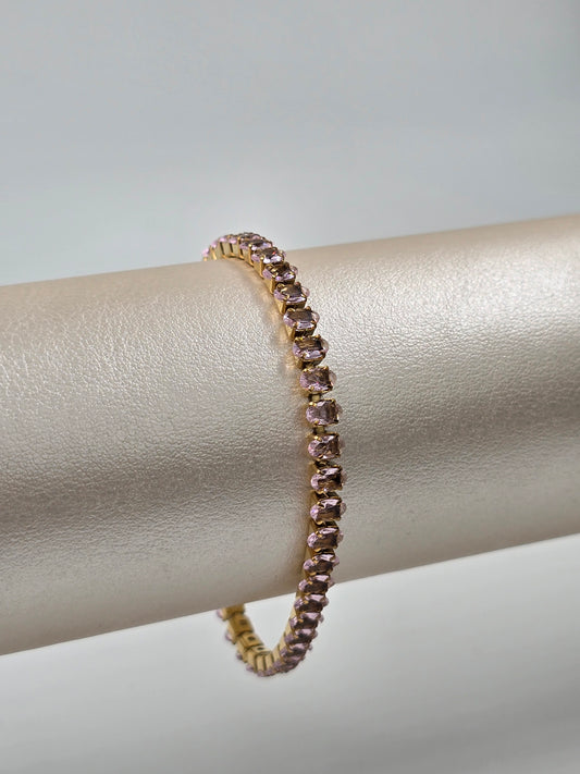 Stainless Steel Oval Tennis Bracelet