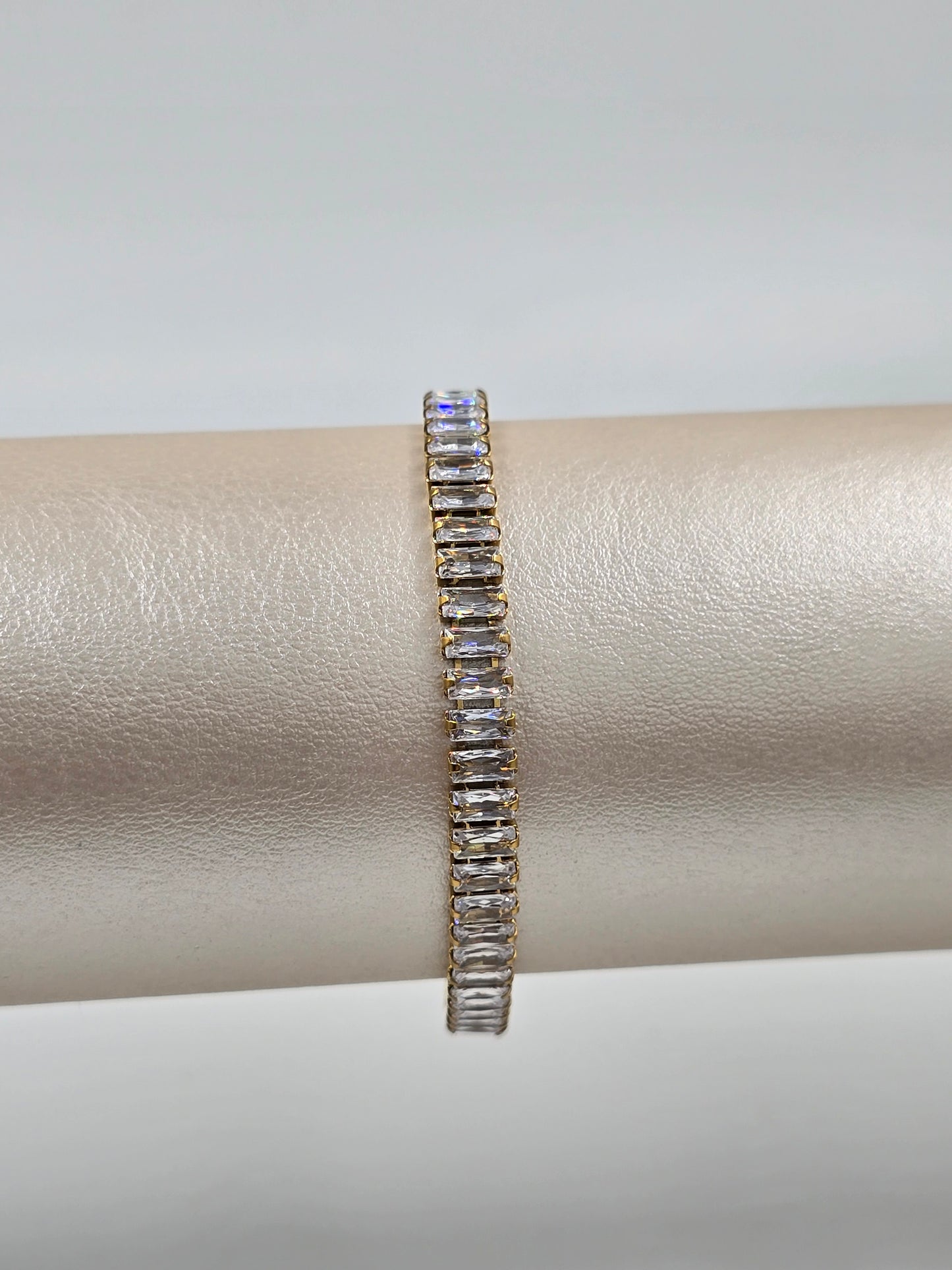 Stainless Steel Tennis Bracelet - Large