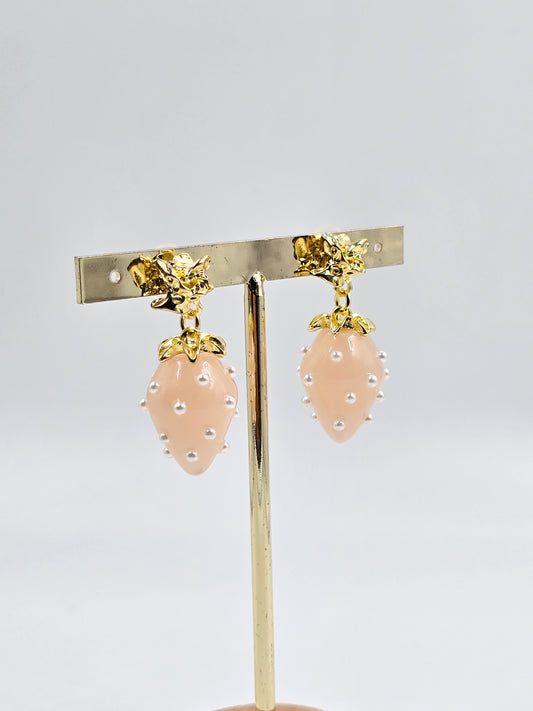 Golden Pearl Strawberry Studs
