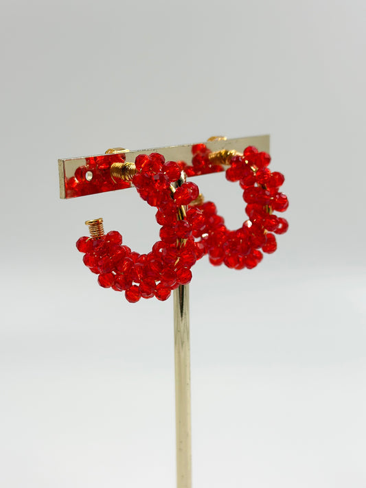 O - Handmade Bloom Hoops Earrings