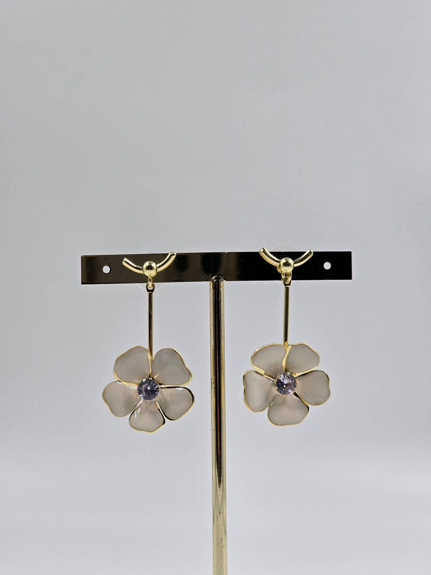 White and Gold Blossom Drops