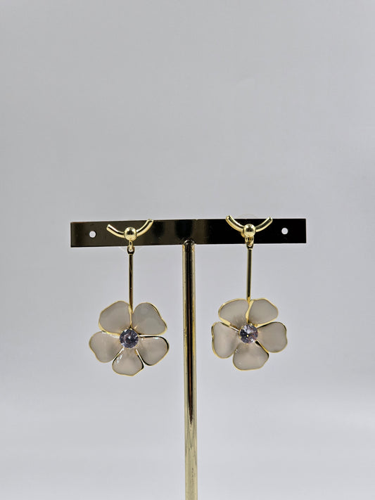 White and Gold Blossom Drops