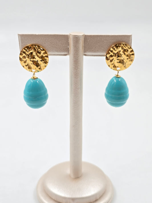 Colored Stone with Golden Accents