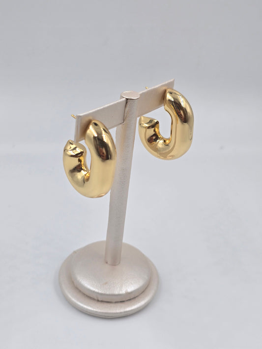 Golden Thick Hoops