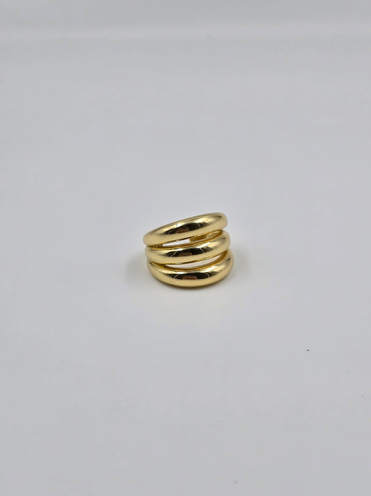 Bold Three Level Ring