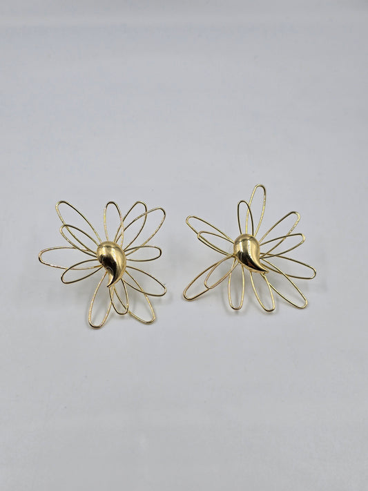 Flower-shaped Statement Earrings