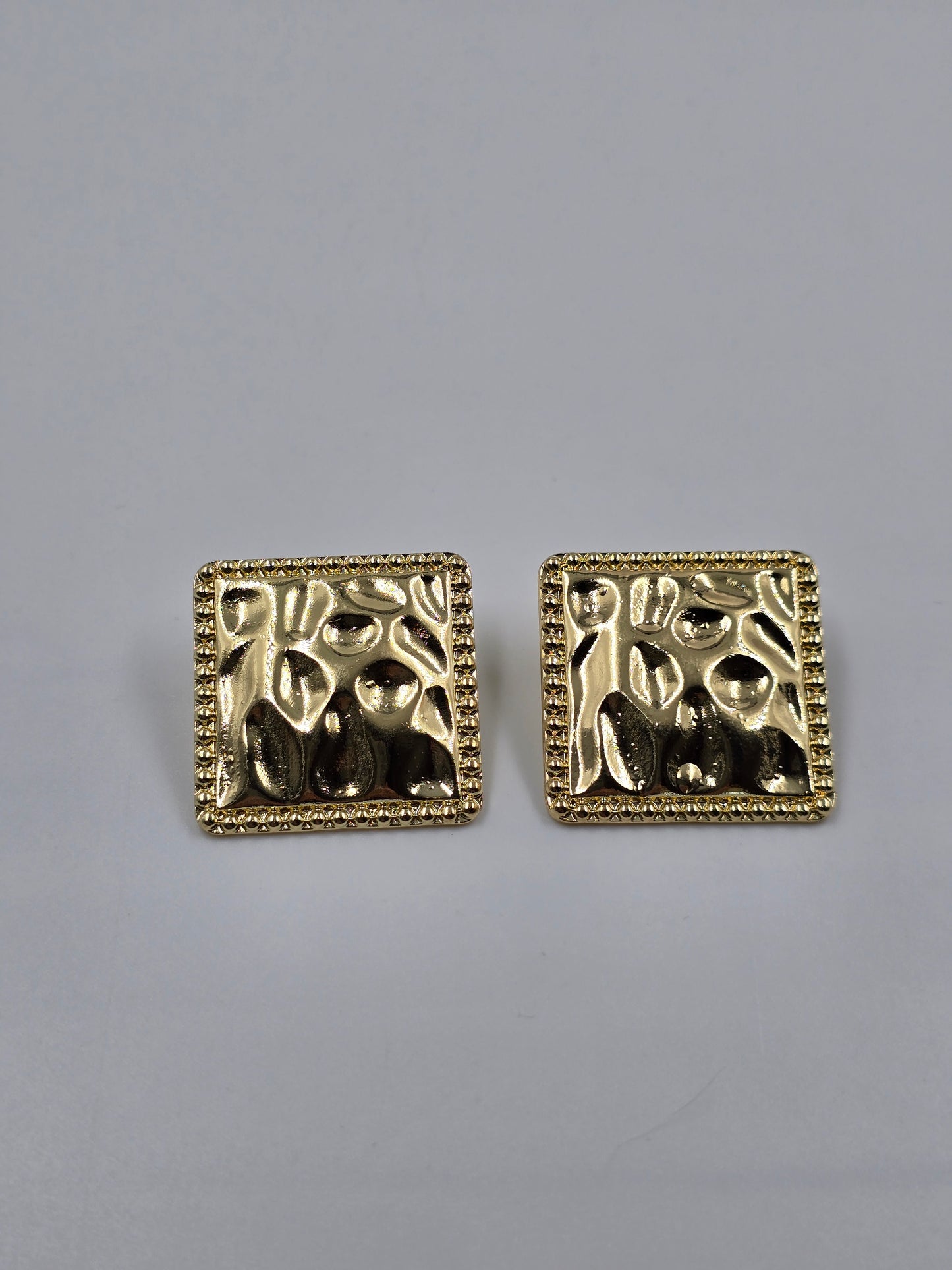 Golden Square Earrings