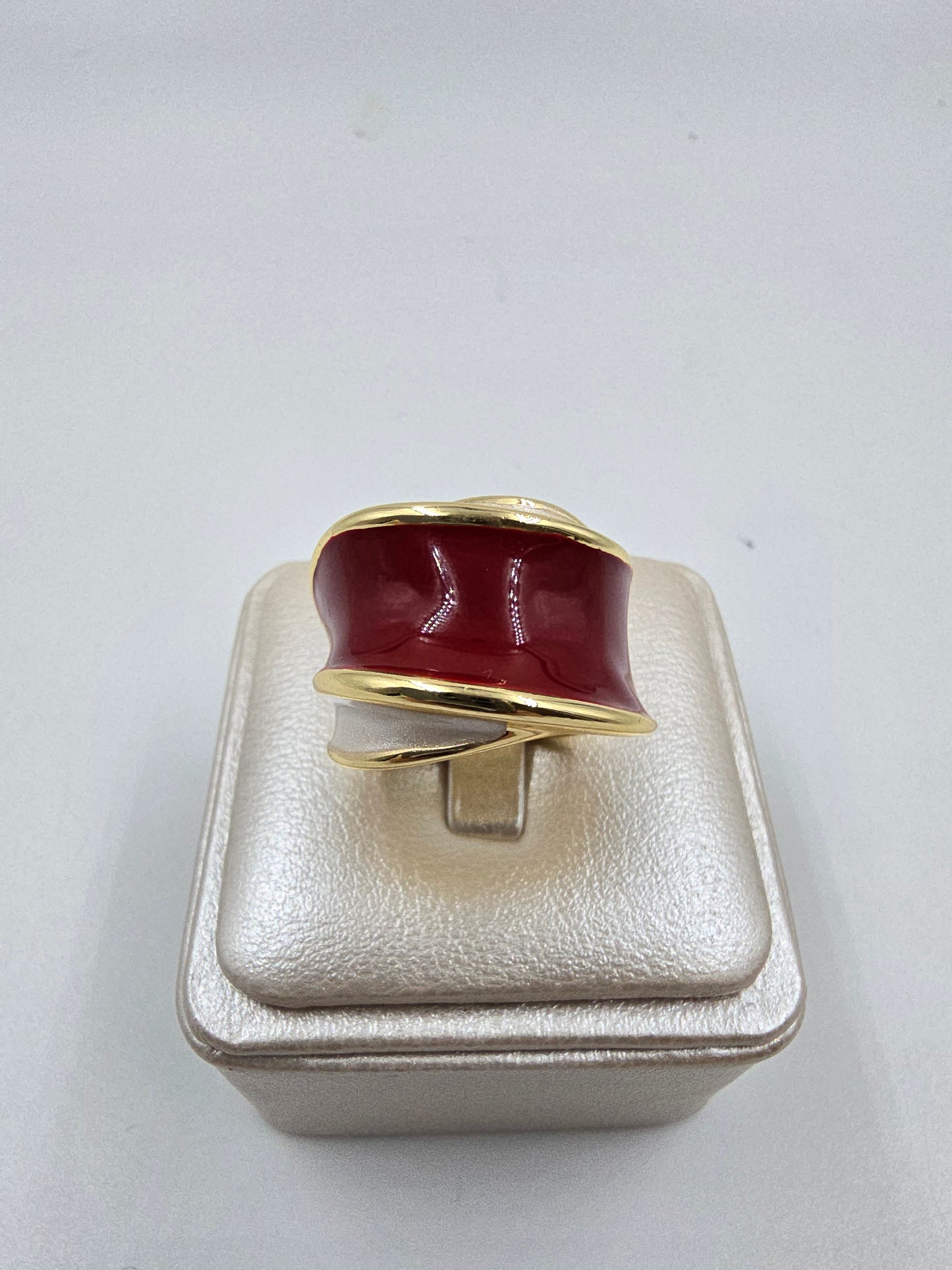 C - Red And White Ring
