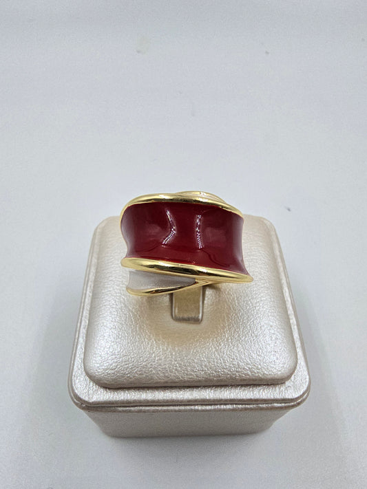 C - Red And White Ring