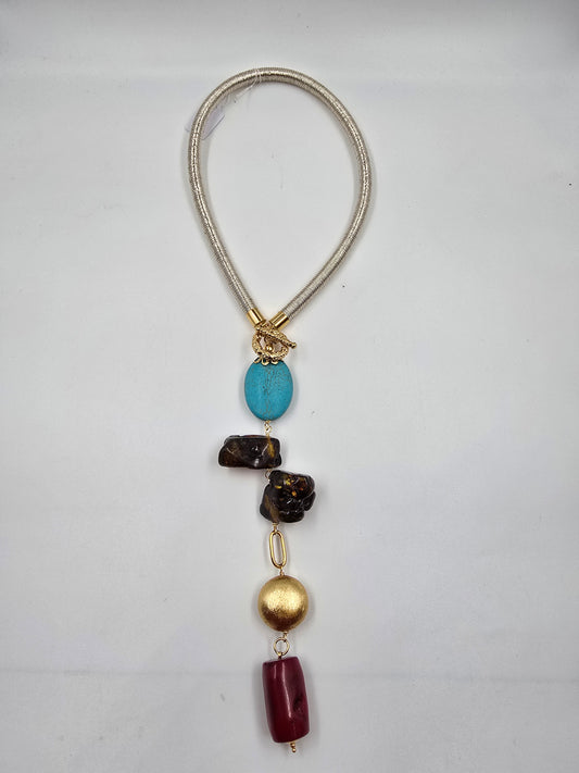 O - Elegant Natural Stone Necklace