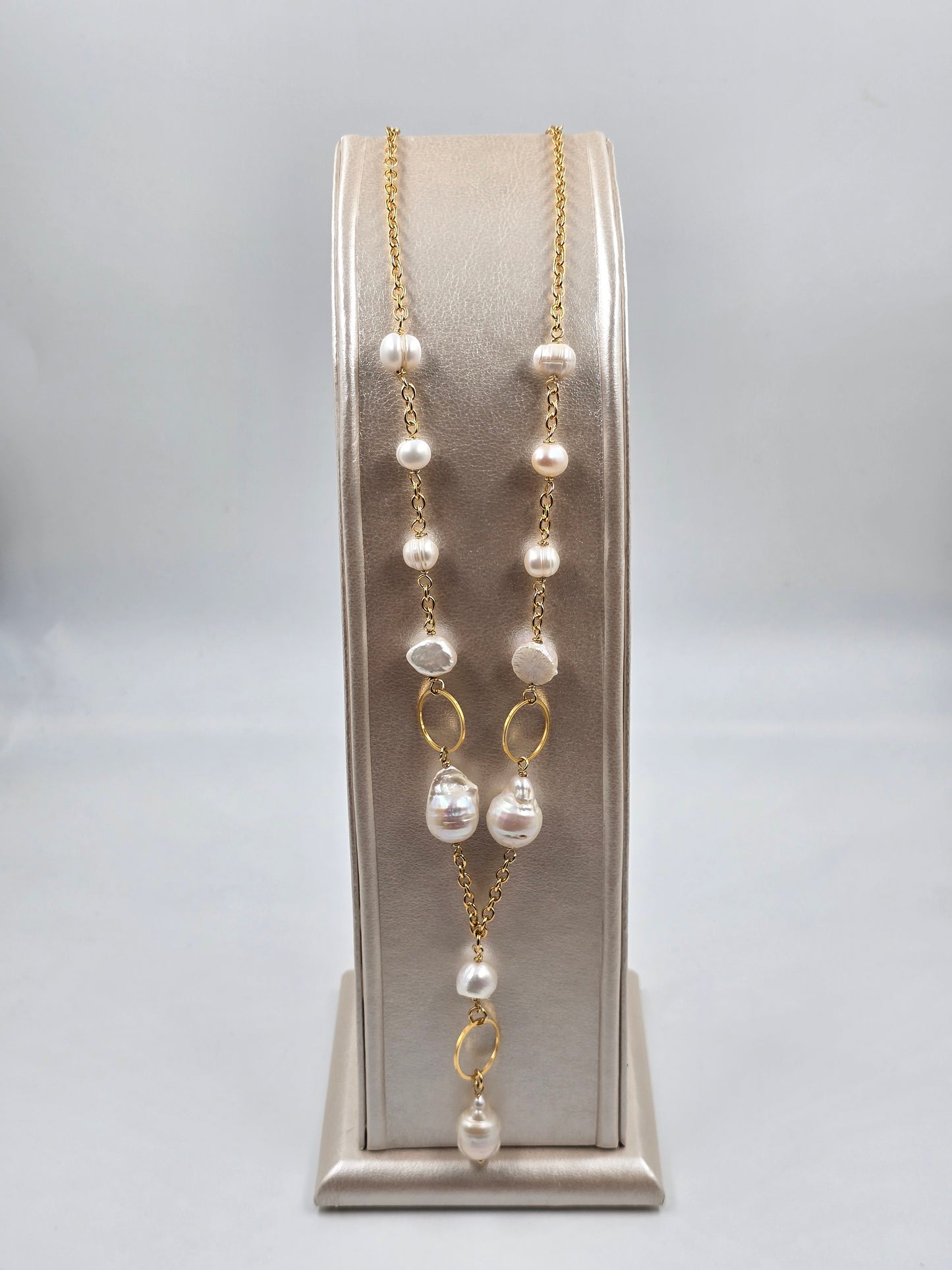 O - Long Classic Pearl Necklace