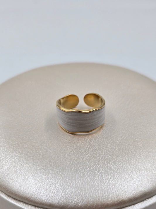 N - Stainless Steel Black & White Rings