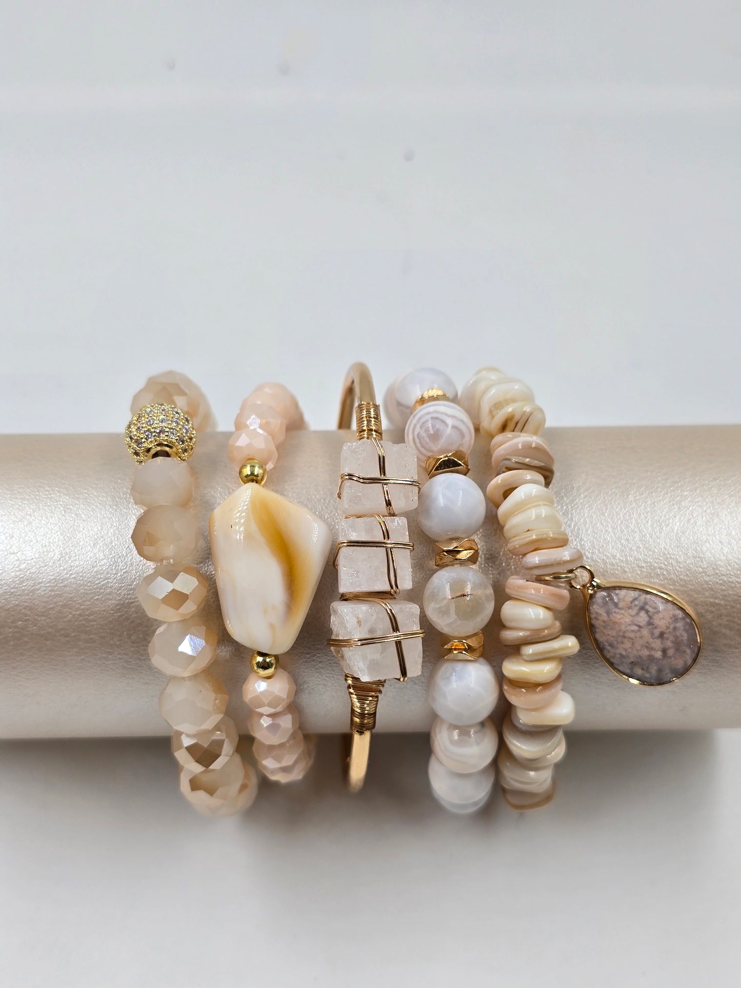 N - Natural Stone Bracelet Set