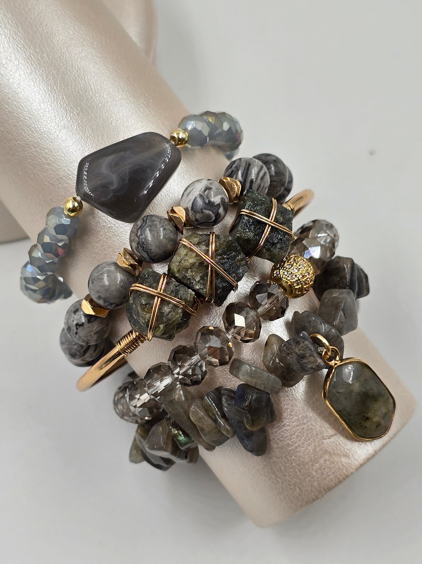 N - Natural Stone Bracelet Set
